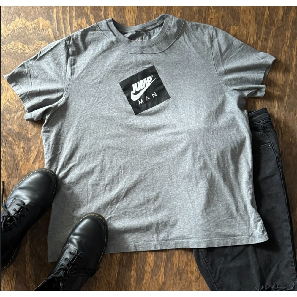 Jordan Jumpman Man Tee XXL Gray Nike Air Graphic T-Shirt